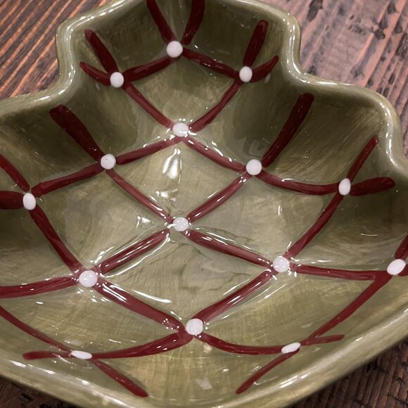 Pottery Barn Green Christmas Tree Dish - Picture 7 of 7